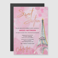 Sweet Sixteen Pink Gold Paris 16th Birthday Party
