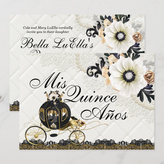 Sweet Sixteen Quinceanera Birthday  Invitations (Front/Back)
