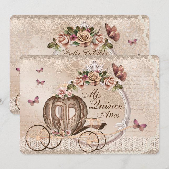 Sweet Sixteen Quinceanera Birthday  Invitations (Front/Back)