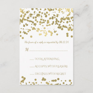 Sweet Sixteen RSVP Gold Foil Confetti Card