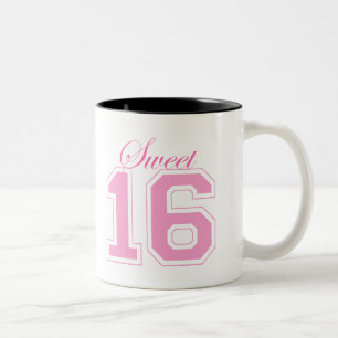 Sweet Sixteen (Script) Two-Tone Coffee Mug