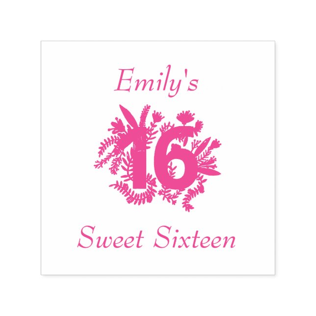 Sweet Sixteen Self-inking Stamp (Design)