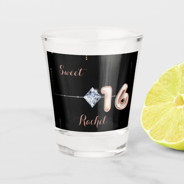 Sweet sixteen shot glass (Front)