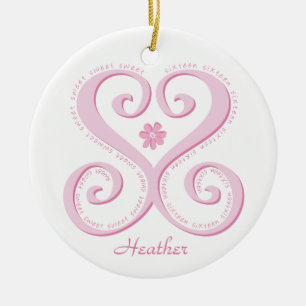 Sweet Sixteen SS Personalized Ornament