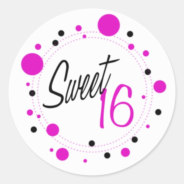 Sweet Sixteen Sticker (Front)