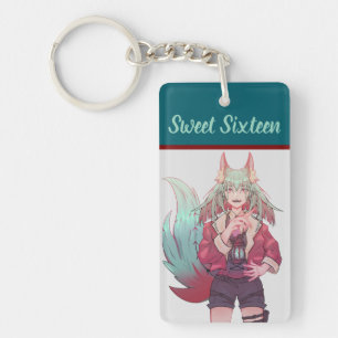 Sweet sixteen VTuber, anime Keychain