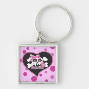 Sweet Skull Keychain