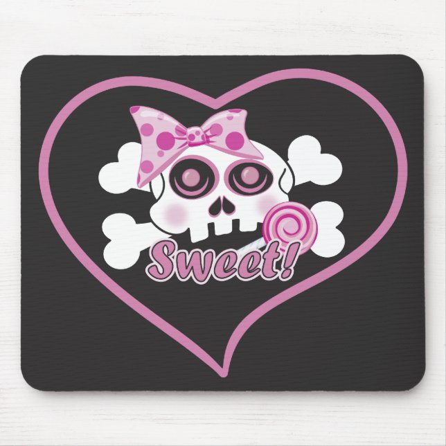 Sweet Skull Mouse Pad (Front)
