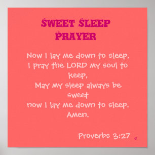 Sweet Sleep Prayer Customize it Poster