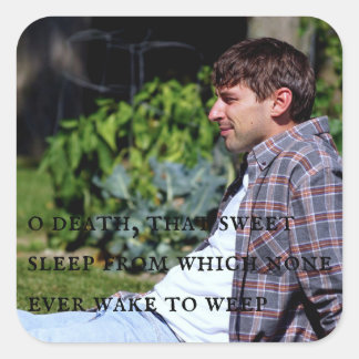 sweet sleep square sticker