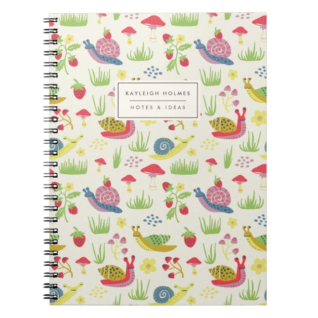Sweet Snails Cottagecore Notebook (Front)