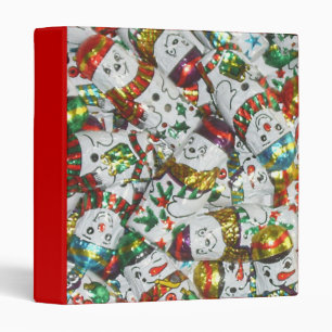 Sweet Snowmen binder red