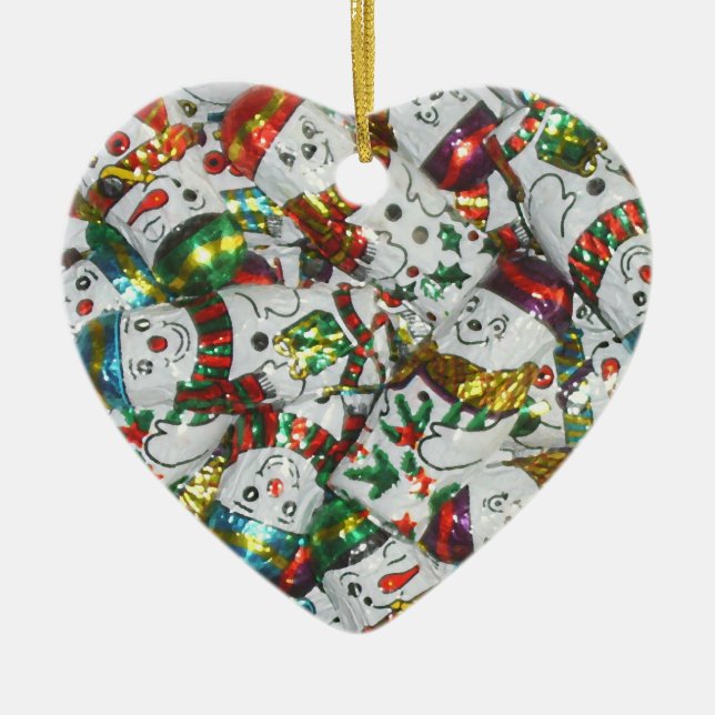 Sweet Snowmen ornament heart (Front)