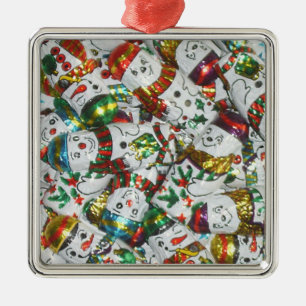 Sweet Snowmen ornament square