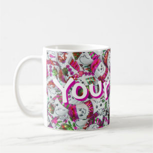 Sweet Snowmen Rose Votre nom tasse