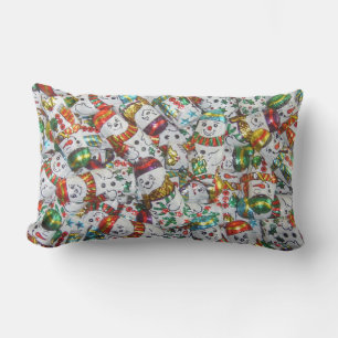 Sweet Snowmen throw pillow lumbar