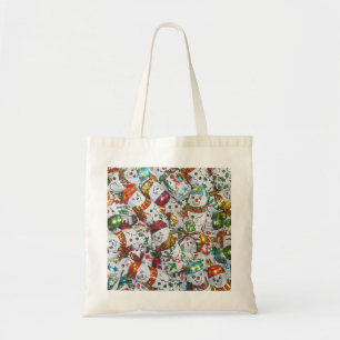 Sweet Snowmen tote bag