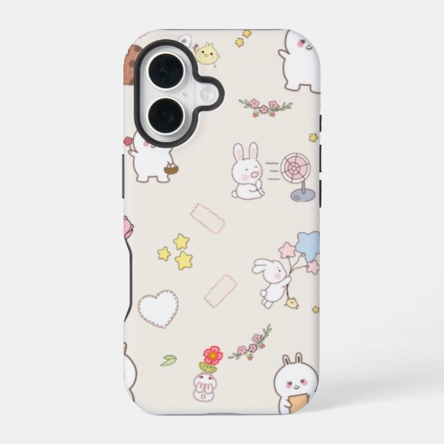 Sweet snuggle  iPhone 16 case (Back)