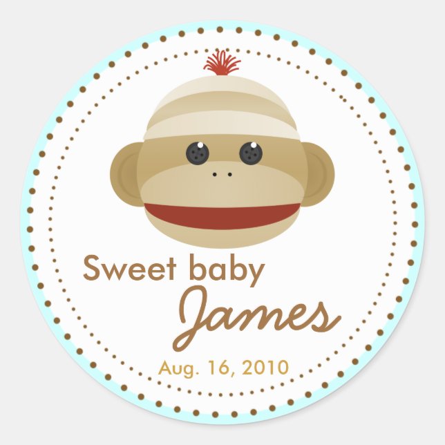 Sweet Sock Monkey Stickers (Front)