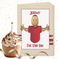 Sweet Son Cartoon Five Star Funny Birthday
