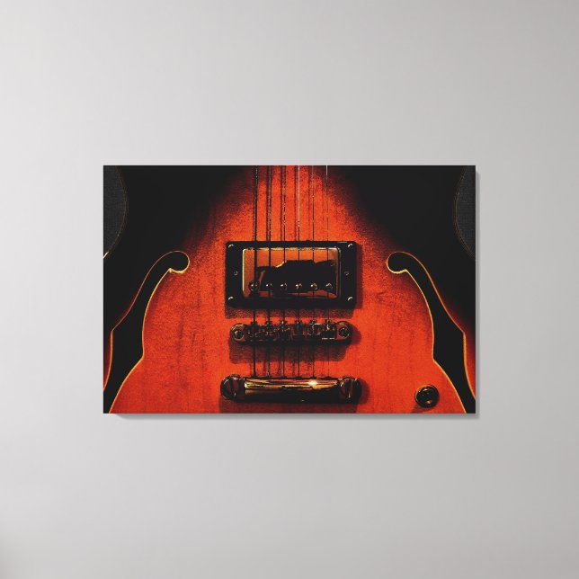 Sweet Soul Blues Guitar Stretched Canvas Print (Front)