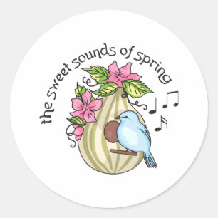 Sweet Sound Of Spring Classic Round Sticker