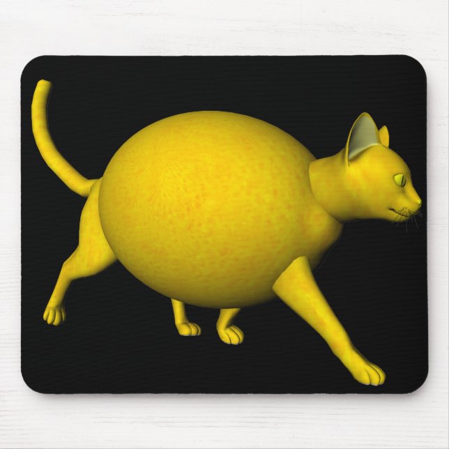 Sweet-Sour Lemon Cat Mouse Pad (Front)