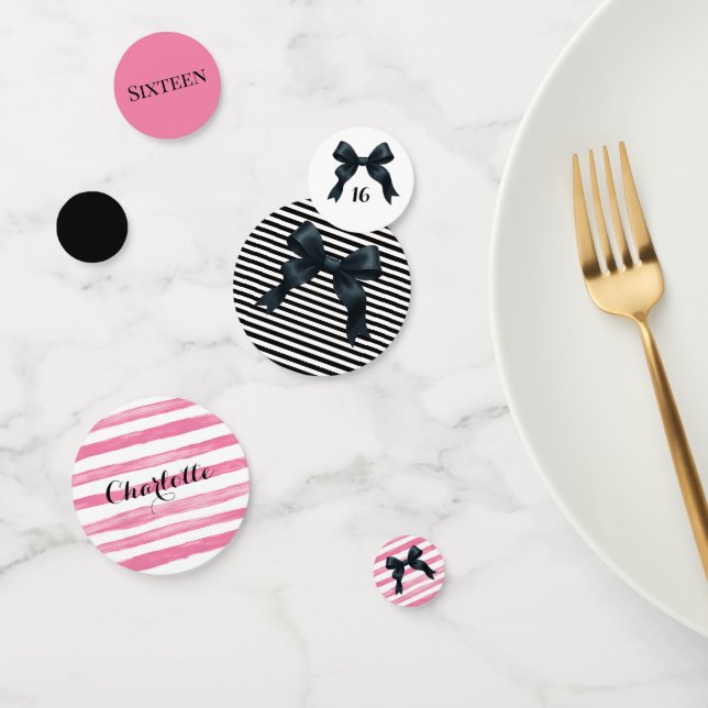 Sweet Southern Birthday Bow Confetti - Editable (Groupe)