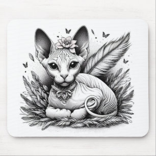 Sweet Sphynx Cat Mouse Pad