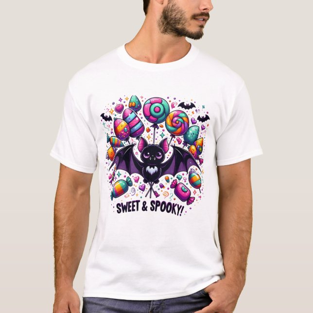 Sweet & Spooky | Halloween Spooky Bat T-Shirt (Front)