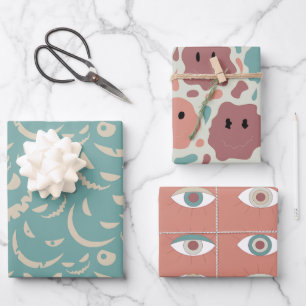 Sweet Spooky Tales Halloween Kids Birthday Theme Wrapping Paper Sheet