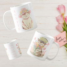 Sweet Spring Auntie Cat Kitten Personalized 