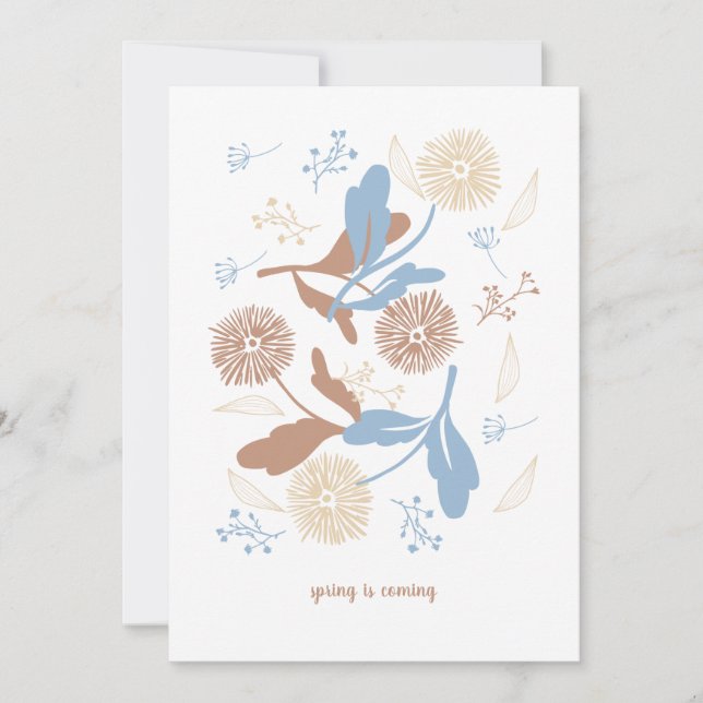 Sweet Spring Dandelion Wildflower Holiday Card (Front)