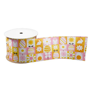 Sweet Spring Easter Patchwork Satin Ribbon