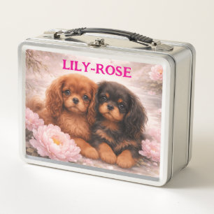 Sweet Springtime Puppies (Molly & Lady) Metal Lunch Box