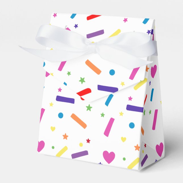 Sweet Sprinkle Birthday Party Theme Favor Box (Front Side)