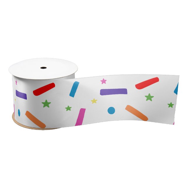 Sweet Sprinkle Birthday Party Theme Satin Ribbon (Spool)
