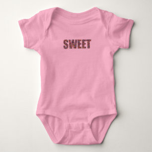 Sweet Sprinkle Print Pink Baby Bodysuit
