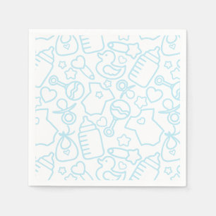 Sweet Sprinkles White Blue Napkin