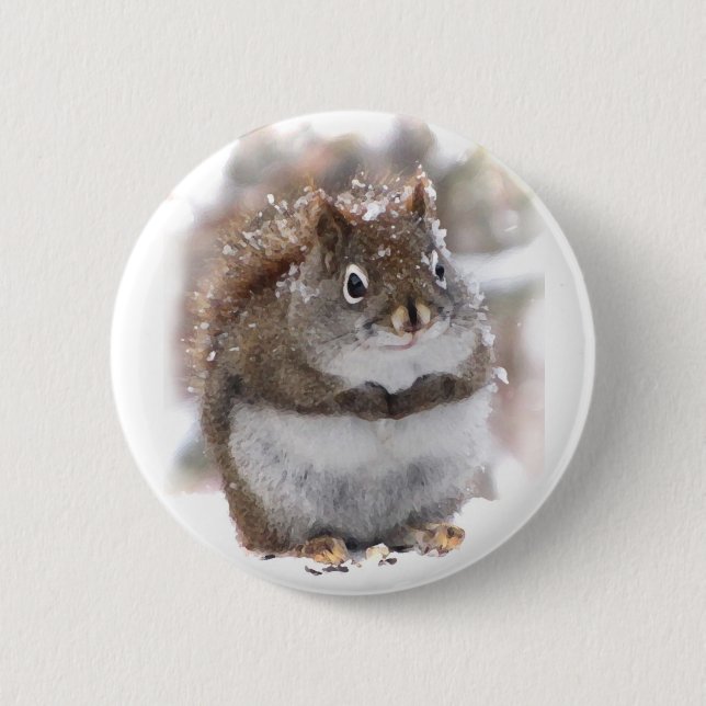Sweet Squirrel 2 Inch Round Button (Front)