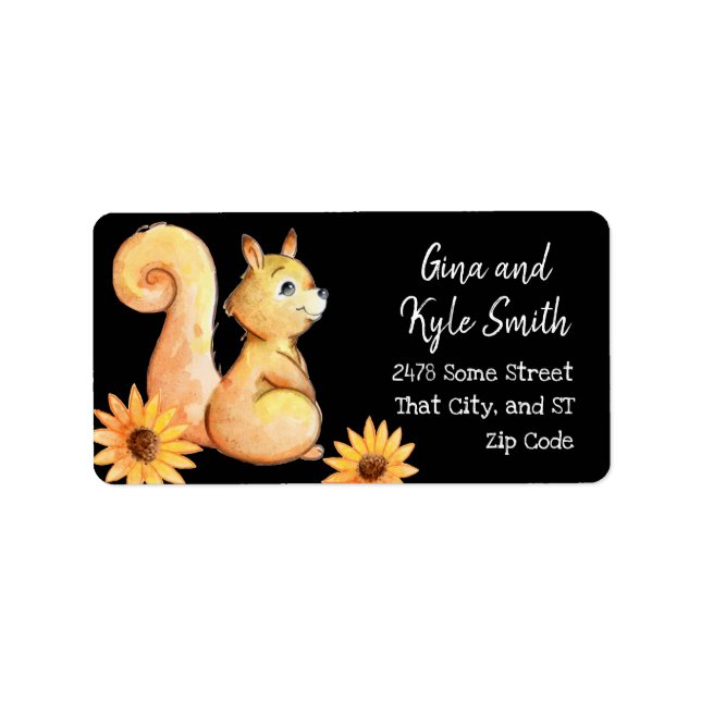 Sweet Squirrel Custom Address Labels (Front)