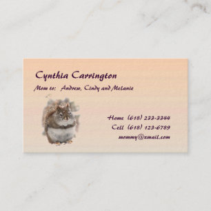 Sweet Squirrel Mommy Calling Card