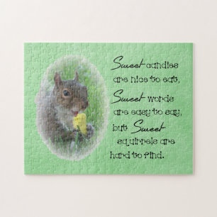 Sweet Squirrel Quote Photo Jigsaw Puzzle