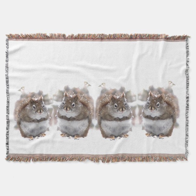 Sweet Squirrels Throw Blanket (Front)