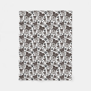 Sweet Standard Schnauzer Miniature Pet Puppy Dog Fleece Blanket