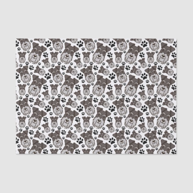 Sweet Standard Schnauzer Miniature Pet Puppy Dog Tissue Paper (Front)