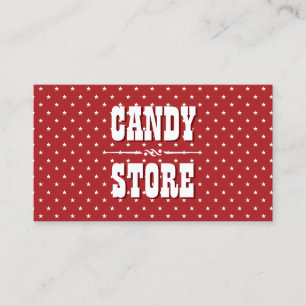 Sweet Star Patterns Candy Store Business Card