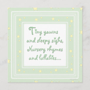 Sweet Stars Mint Baby Shower Invitation