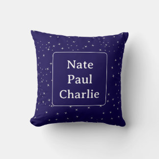 Sweet Stars Name  Throw Pillow