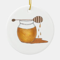 Sweet Sticky Honey Dripping Honeypot Jar Beehive